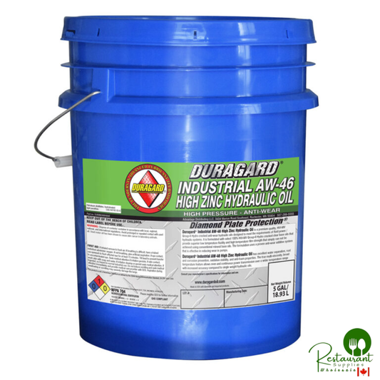DURAGARD® INDUSTRIAL AW-46, PREMIUM HIGH ZINC ANTI WEAR, MICRO-FILTERED HYDRAULIC OIL – 5 GALLON PAIL