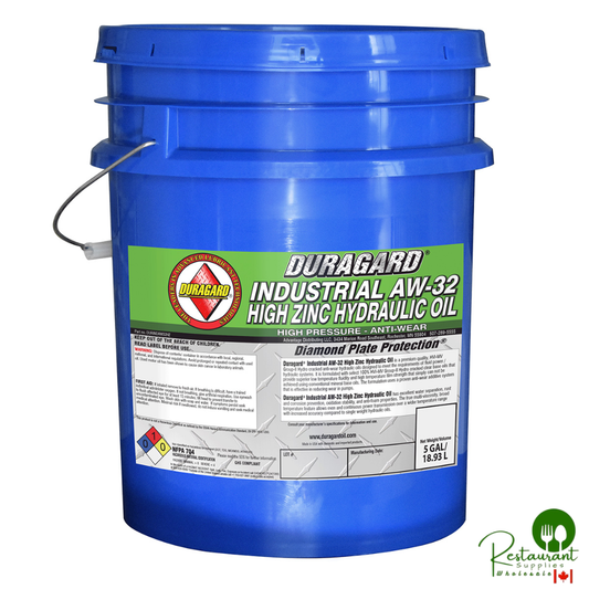 DURAGARD® INDUSTRIAL AW-32, PREMIUM HIGH ZINC ANTI WEAR, MICRO-FILTERED HYDRAULIC OIL – 5 GALLON PAIL