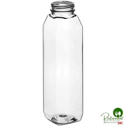 Captiva Containers 12 oz. Customizable Tall Square PET Clear Juice Bottle - 228/Case