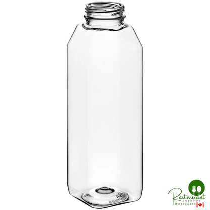 Captiva Containers 16 oz. Customizable Tall Square PET Clear Juice Bottle - 160/Case