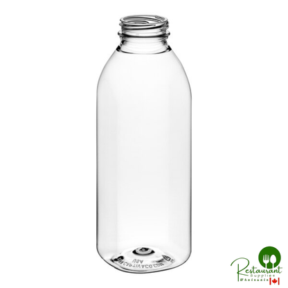 Captiva Containers 16 oz. Customizable Square Milkman PET Clear Juice Bottle - 160/Case