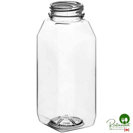 Captiva Containers 8 oz. Customizable Tall Square PET Clear Juice Bottle - 320/Case