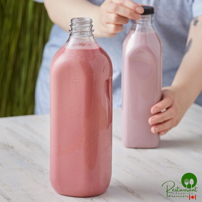 Captiva Containers 59 oz. Customizable Square Milkman PET Clear Bottle - 66/Case