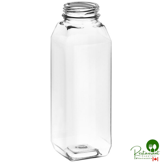Captiva Containers 10 oz. Customizable Square PET Clear Bottle - 240/Case