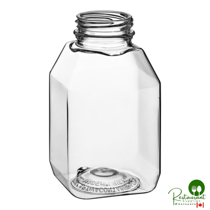 Captiva Containers 8 oz. Customizable Square PET Clear Juice Bottle - 320/Case