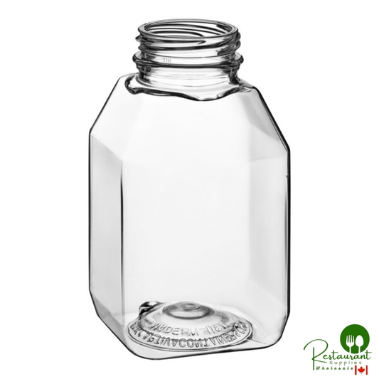 Captiva Containers 8 oz. Customizable Square PET Clear Juice Bottle - 320/Case