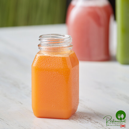 Captiva Containers 4 oz. Square PET Clear Energy Juice Bottle - 650/Case