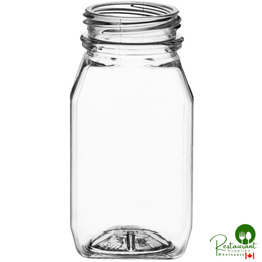 Captiva Containers 4 oz. Square PET Clear Energy Juice Bottle - 650/Case