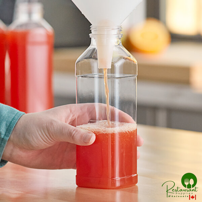 Captiva Containers 15.2 oz. Square PET Clear Juice Bottle with Recessed Label Panel - 160/Case