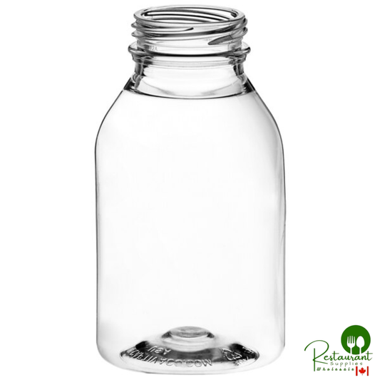 Captiva Containers 8 oz. Customizable Square Milkman PET Clear Bottle - 160/Case