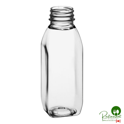 Captiva Containers 12 oz. Square Milkman PET Clear HPP Juice Bottle - 170/Case