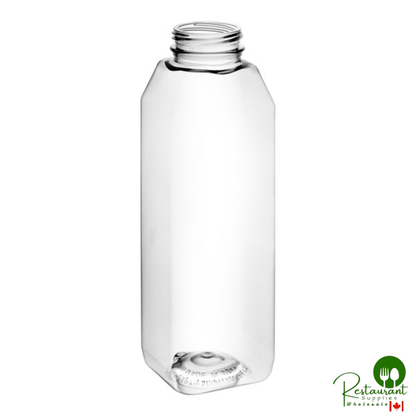 Captiva Containers 16 oz. Tall Square rPET Clear Juice Bottle - 160/Case