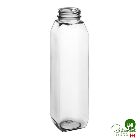 Captiva Containers 12 oz. Tall Square rPET Clear Juice Bottle - 228/Case