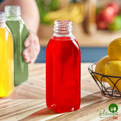 Captiva Containers 16 oz. Square Milkman PET Clear HPP Juice Bottle - 160/Case