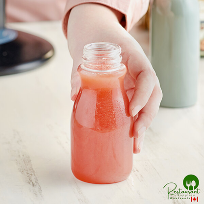 Captiva Containers 8 oz. Round PET Clear Juice Bottle with Tapered Neck - 320/Case