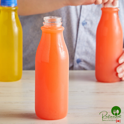 Captiva Containers 16 oz. Round PET Clear Juice Bottle with Tapered Neck - 145/Case
