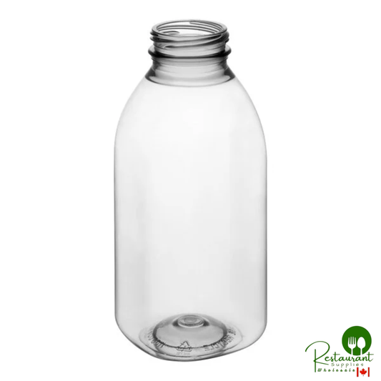 Captiva Containers 12 oz. Square Milkman rPET Clear Juice Bottle - 160/Case