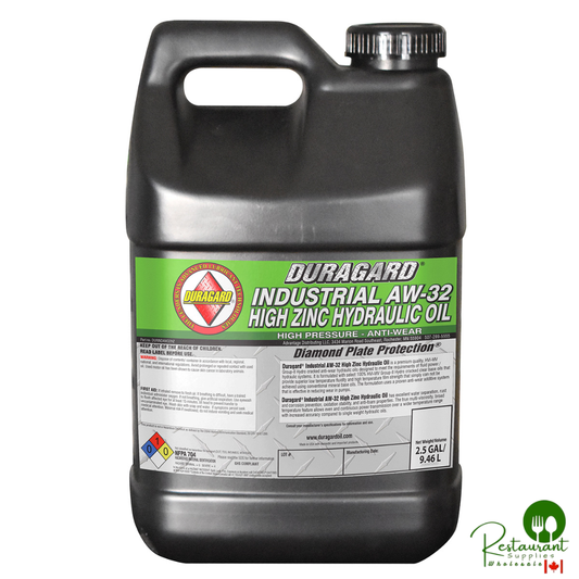 DURAGARD® INDUSTRIAL AW-32, PREMIUM HIGH ZINC ANTI WEAR, MICRO-FILTERED HYDRAULIC OIL JUG – 2.5 GALLON JUG – SINGLE