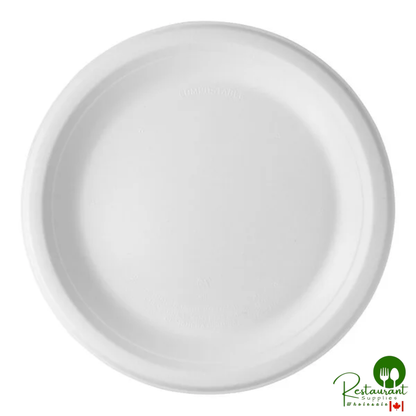 Eco-Products Vanguard 9" Compostable Sugarcane Round Plate - 500/Case