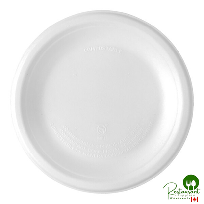 Eco-Products Vanguard 6" Compostable Sugarcane Round Plate - 1,000/Case