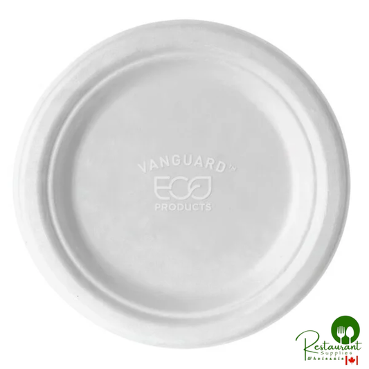Eco-Products Vanguard 7" Compostable Sugarcane Round Plate - 1,000/Case