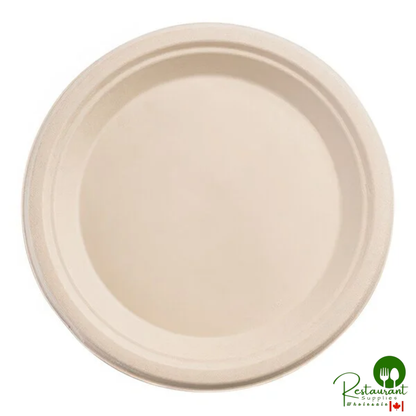 Fineline 43RP09 Conserveware 9" Bagasse Round Plate - 500/Case