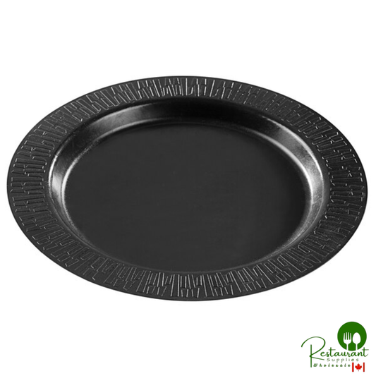 Solia VF40510 Accueil 10 5/8" Round Sugarcane Plate with Black PLA Coating - 200/Case