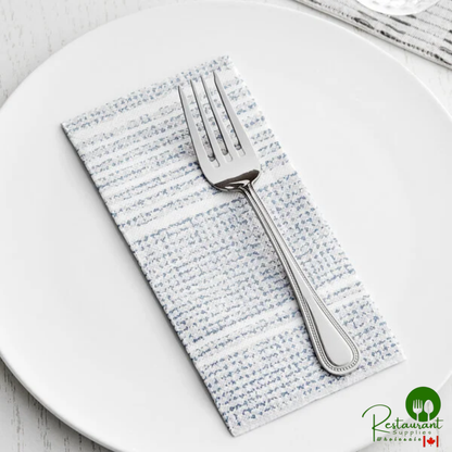 Hoffmaster FashnPoint® 15 1/2" Square Tissue Blue Cottage Knit 1/8 Fold Dinner Napkin - 800/Case