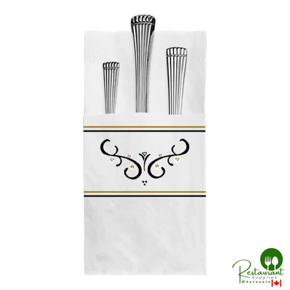 Hoffmaster Quickset 17" Square 2-Ply White Pocket Fold Dinner Napkin - 800/Case