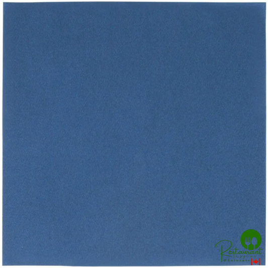 Hoffmaster 125042 Navy Blue Flat Pack Linen-Like Napkin, 16" x 16" - 500/Case