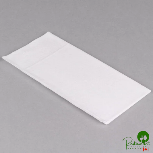 Hoffmaster 066033 15" x 17" White Quickset Linen-Like Dinner Napkin - 300/Case