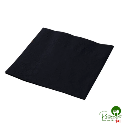Hoffmaster Black Beverage / Cocktail Napkin - 1,000/Case