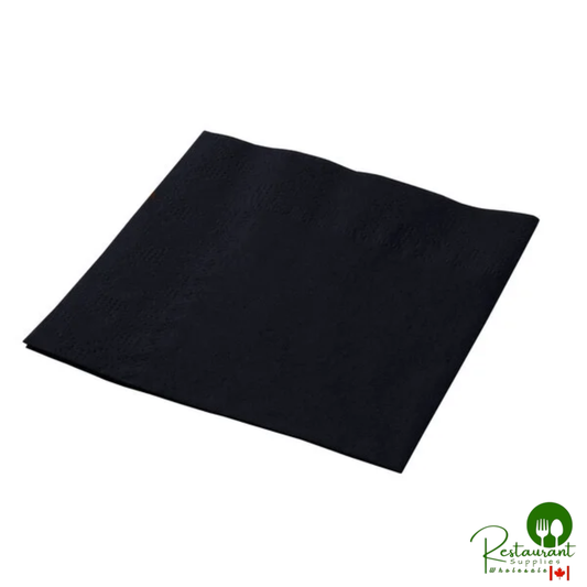 Hoffmaster Black Beverage / Cocktail Napkin - 1,000/Case