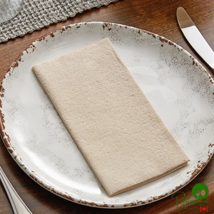 Hoffmaster 066072 15 1/2" x 17" Linen-Like Natural Kraft 1/8 Fold Dinner Napkin - 300/Case