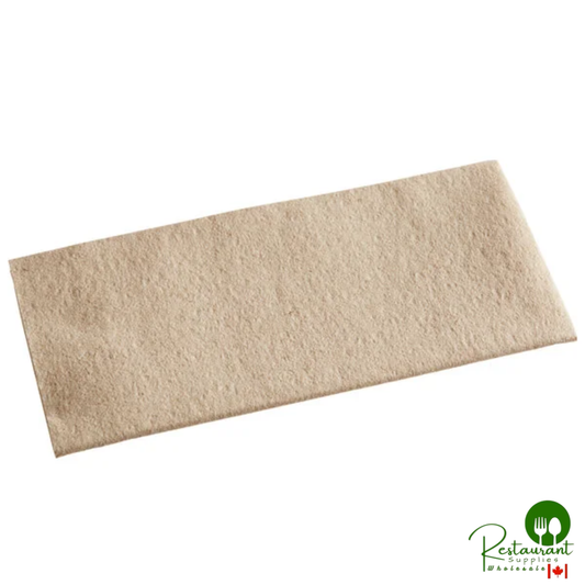 Hoffmaster 066072 15 1/2" x 17" Linen-Like Natural Kraft 1/8 Fold Dinner Napkin - 300/Case