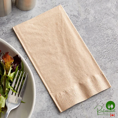 Hoffmaster 180430 Earth Wise 15" x 17" 2-Ply Kraft 1/8 Fold Dinner Napkins - 1,000/Case