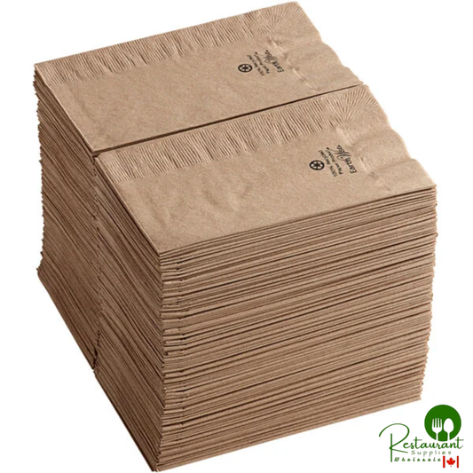Hoffmaster 180430 Earth Wise 15" x 17" 2-Ply Kraft 1/8 Fold Dinner Napkins - 1,000/Case