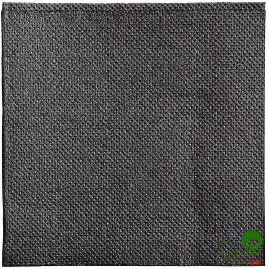 Hoffmaster FashnPoint® Black Linen-Feel Beverage Napkin, 1/4 Fold - 2,400/Case