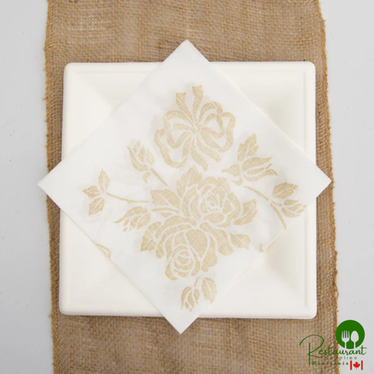 Hoffmaster 125046 17" x 17" Gold Prestige 1/4 Fold Linen-Like Dinner Napkin - 300/Case