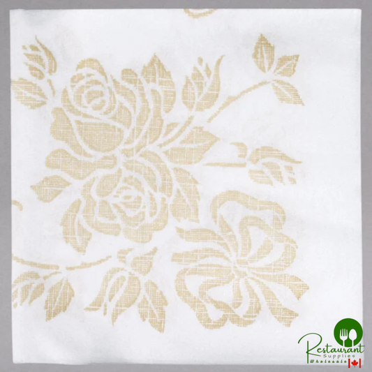 Hoffmaster 125046 17" x 17" Gold Prestige 1/4 Fold Linen-Like Dinner Napkin - 300/Case