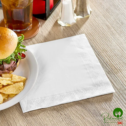Hoffmaster 17" Square 3-Ply White 1/4 Fold Dinner Napkin - 2,000/Case