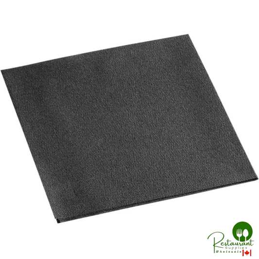Hoffmaster Black Linen-Like 1/4 Fold Dinner Napkin - 16" x 17" - 300/Case