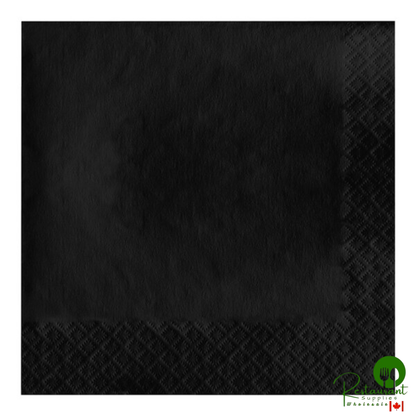 Creative Converting 139194135 Black Velvet 2-Ply 1/4 Fold Luncheon Napkin - 600/Case