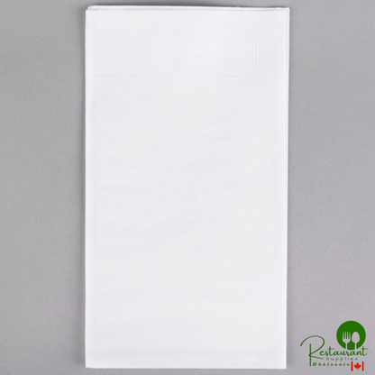 Creative Converting 95000 White 3-Ply Guest Towel / Buffet Napkin - 192/Case