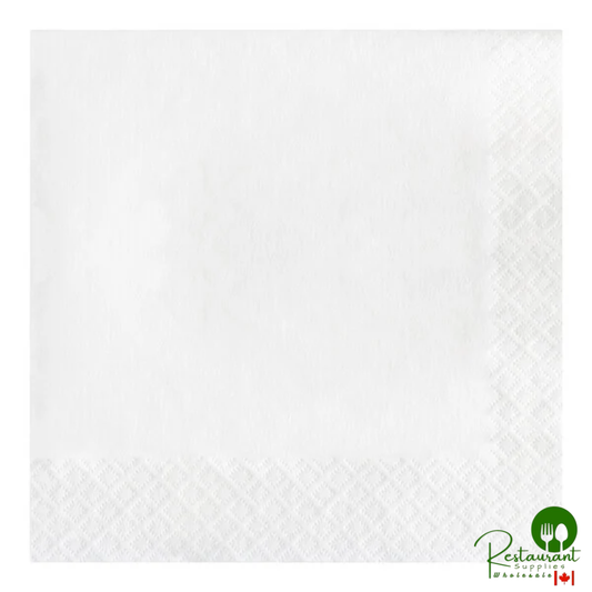 Creative Converting Touch of Color 12 7/8" x 12 7/8" White Square 2-Ply 1/4 Fold Paper Luncheon Napkin - 600/Case
