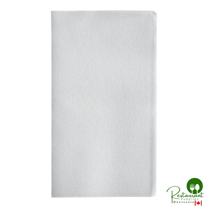 15" x 17" Navy Airlaid Linen-Feel 1/8 Fold Dinner Napkin By Prime - 500/Case