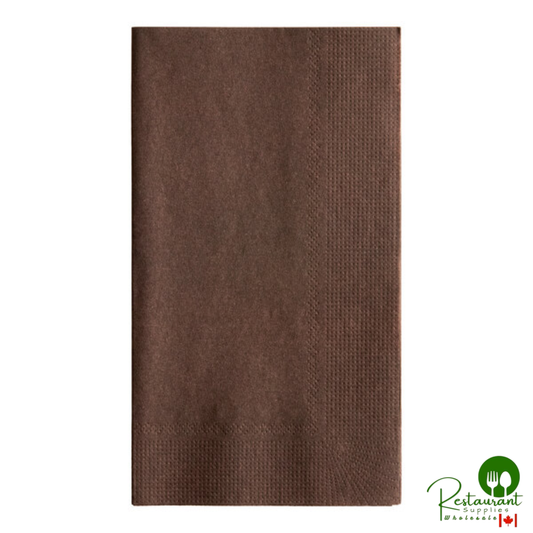 17" x 15" Chocolate 2-Ply Dinner Napkin By Prime - 1,000/Case