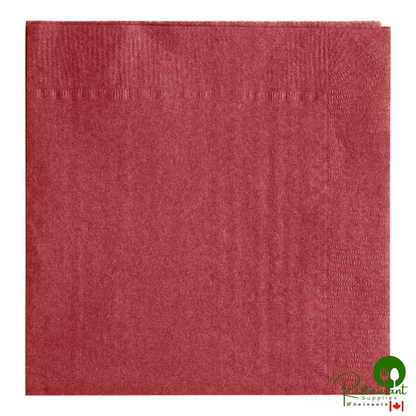 9 1/2" x 9 1/2" Chocolate 2-Ply Beverage / Cocktail Napkin By Prime - 1,000/Case