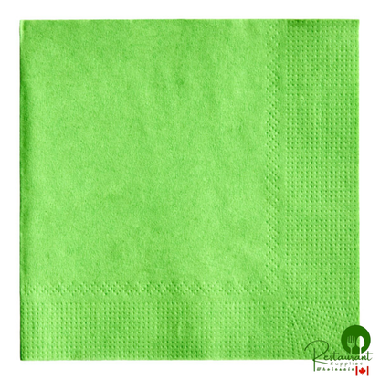 9 1/2" x 9 1/2" Chocolate 2-Ply Beverage / Cocktail Napkin By Prime - 1,000/Case