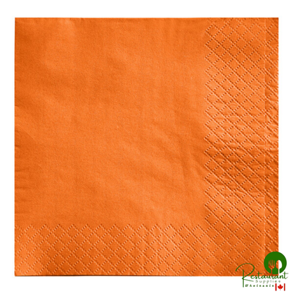 9 1/2" x 9 1/2" Chocolate 2-Ply Beverage / Cocktail Napkin By Prime - 1,000/Case
